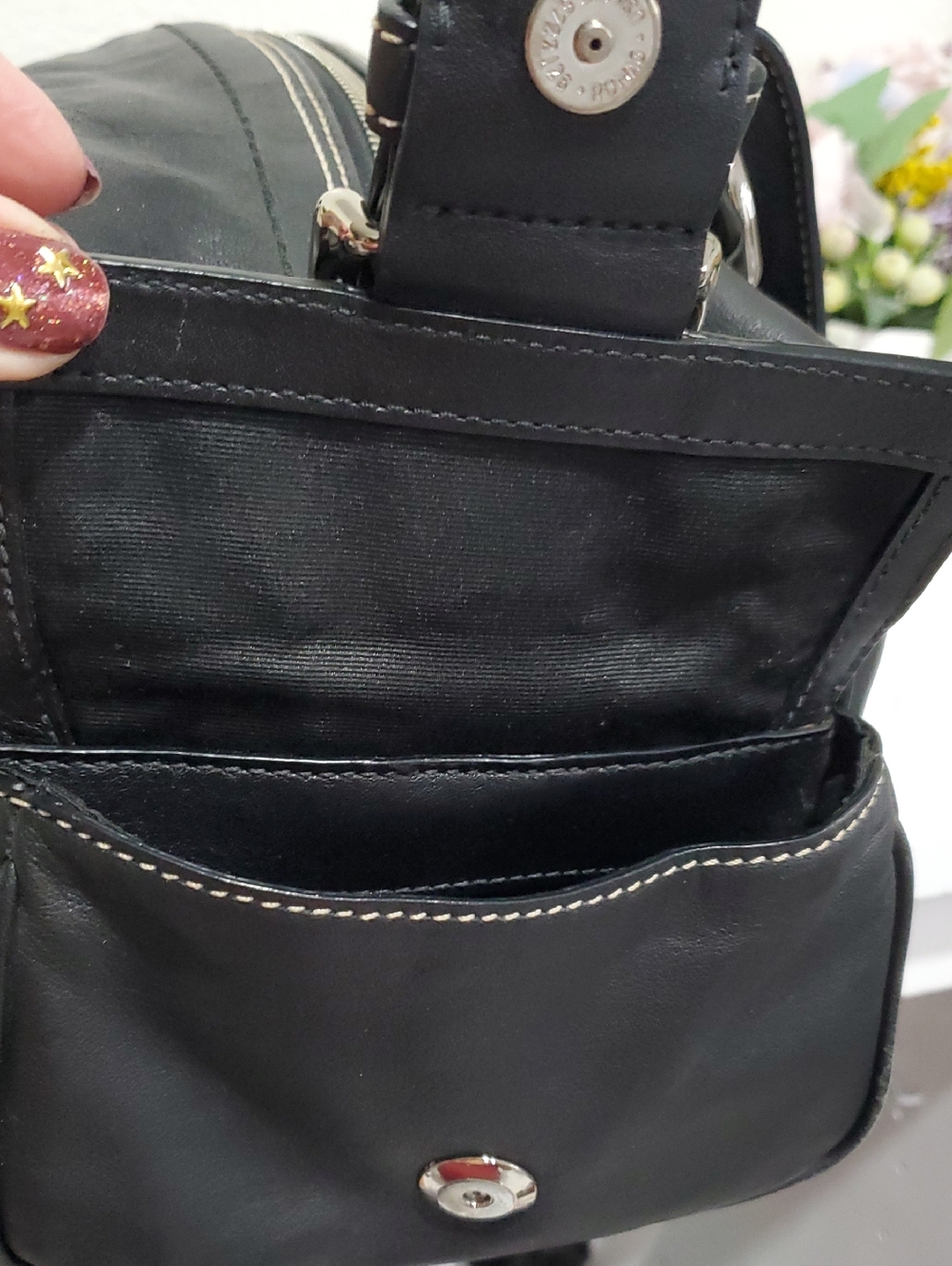 😍RARE VINTAGE Coach Mia Soho Y2K Black Leather Shoulder/Handbag 🖤 - Picture 9 of 16